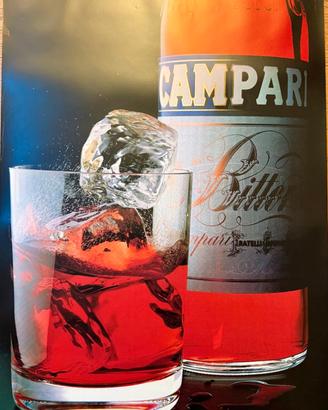 Poster vintage CAMPARI BITTER SFONDO NERO
