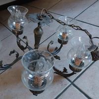 lampadario anni 30 in ottone