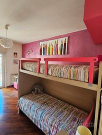 Letto a castello Clever con oedana contenitore 