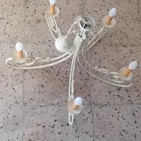 Lampadario in ferro battuto artigianale 