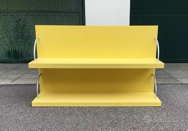 Doppia mensola libreria design legno massiccio