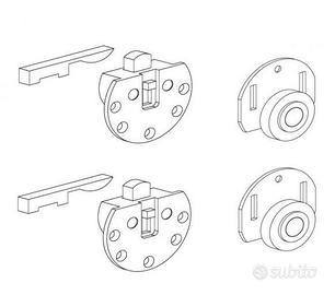 Kit per ante scorrevoli 639-643 Terno k.1361.2.0