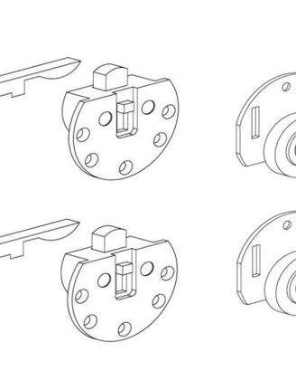 Kit per ante scorrevoli 639-643 Terno k.1361.2.0
