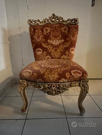 Poltroncina stile barocco Siciliano
