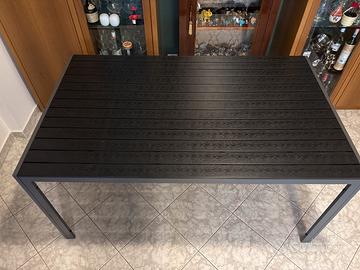 Tavolo da esterno MADERUP P90xL150 cm nero
