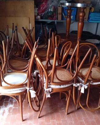 20  Sedie Thonet paglia vienna bar / pasticceria