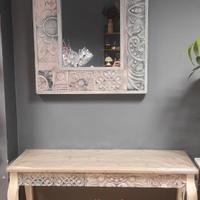 Consolle " Abete" + Specchio "Abete" cristallo