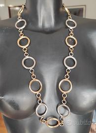 Collana Vintage Bigiotteria Multifilo Dorata