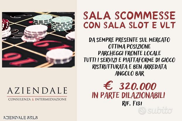 Sala scommesse storica con slot e vlt