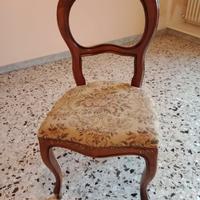 sedia vintage d'antiquariato 