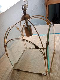 Lampadario classico da soffitto ottone