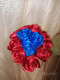 mazzo di rose di raso