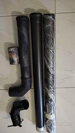 Tubi canna fumaria 80mm, 2,5mt + curve
