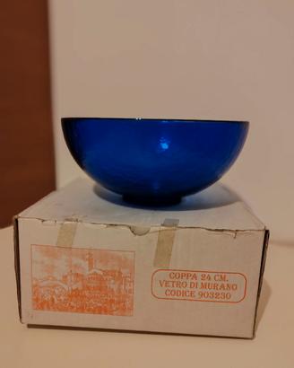 Centrotavola Vetro di Murano Blu Cobalto - 24 cm