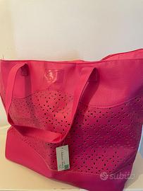 Borsa rosa da spesa o spiaggia