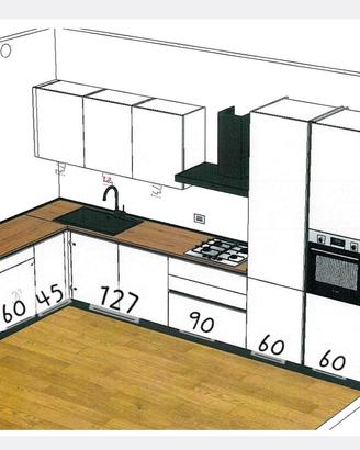 Cucina completa elettrodomestici