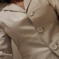 Giacca donna vera pelle bianca