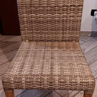 Sedie in fibra e teak