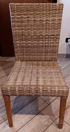 Sedie in fibra e teak