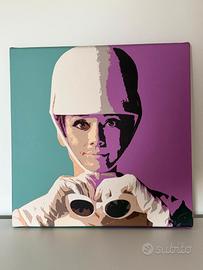 Stampa canvas Audrey Hepburn 30 x 30