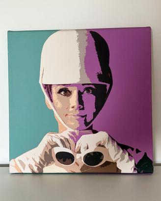 Stampa canvas Audrey Hepburn 30 x 30