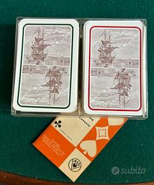 Carte da gioco ASS retro con veliero anni 60/70 ra