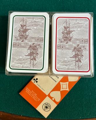 Carte da gioco ASS retro con veliero anni 60/70 ra