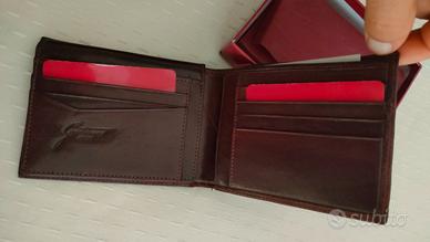 Portafogli in pelle marrone scuro Gattinoni