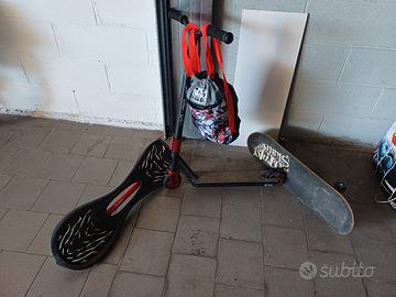 monopattino e 2 skate