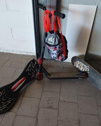 monopattino e 2 skate