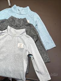 Set maglie neonato collo alto 18-24