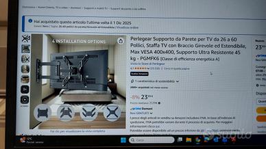 Supporto a parete per tv da 26 a 60