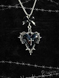 Collana Gothic Cuore Nero