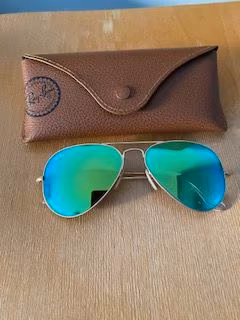 Occhiali Rayban  aviator 3025 verde specchiato