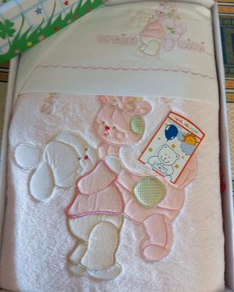 completo lettino singolo da neonata in pile