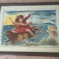 Aligi sassu litografia quadro