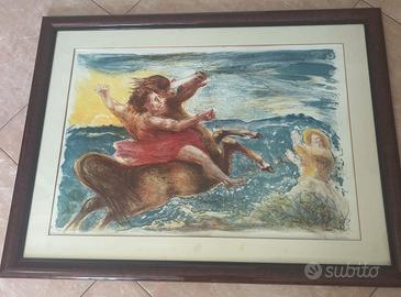 Aligi sassu litografia quadro