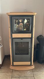 Stufa a legna con forno