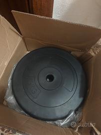 pesi, dischi 10 kg con foro di 2.7 cm