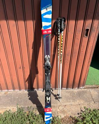Sci Salomon X-Race R12 160 cm attacchi bastoncini