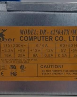 Alimentatore PC PEER modello DR-A250ATX