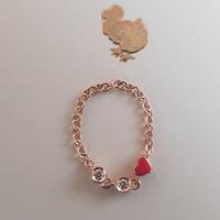 Anello oro rosa e diamanti dodo messaggio d'amore