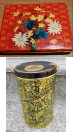 Scatola in latta Alemagna + Scatola Caffe Vergnano