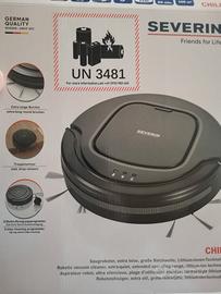 Robot aspirapolvere Severin di colore nero.