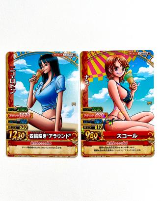 Bikini C250-W R Nami Holo Rare & C254-W N Robin