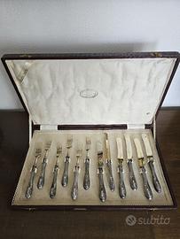 Elegante servizio di posate da dolce Argento 800