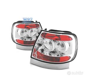FANALI AUDI A4 B5 94-99 FONDO CROMATO ROSSO