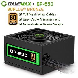 Alimentatore PSU ATX GAMEMAX 650W Nuovo Retail 80+