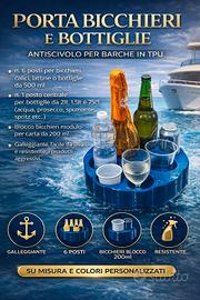 Porta bicchieri, bottiglie, brocca 