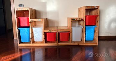 Mobile con contenitori per giocattoli ikea